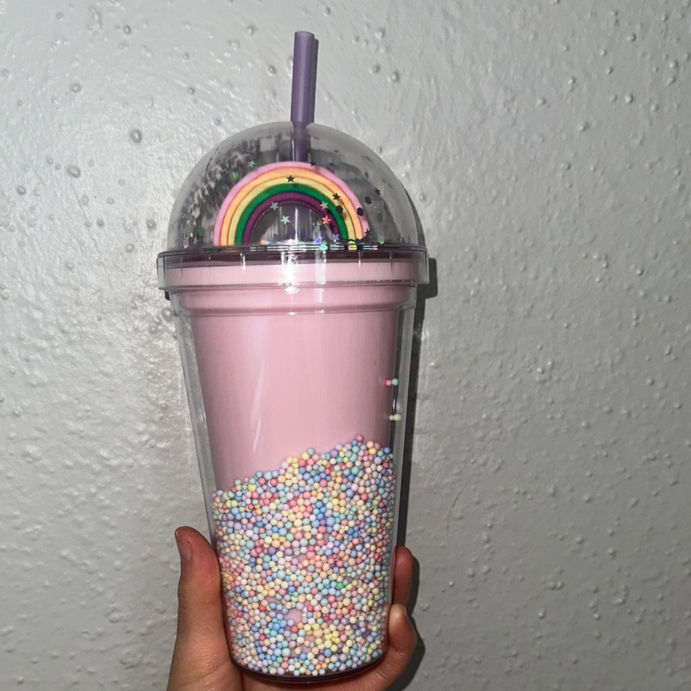Rainbow Sprinkles Drink Tumbler 16oz - Picture 2 of 3
